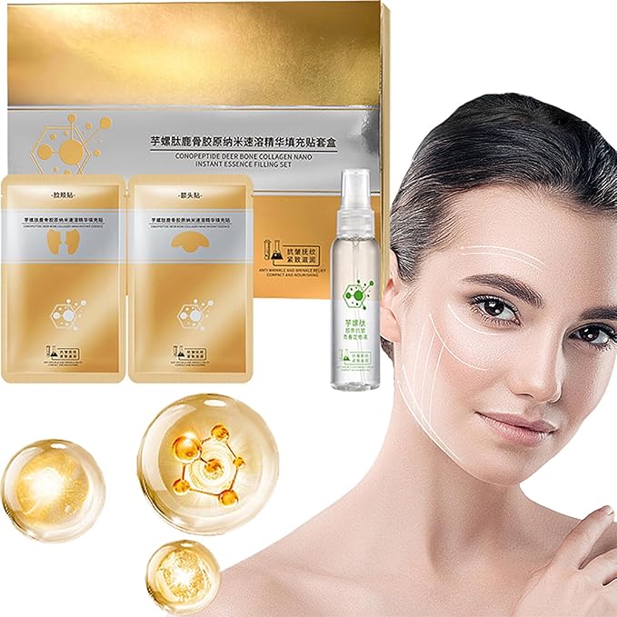 Peptide Deer Bone Collagen Essence Kit – Hydrating & Skin Firming Facial Care Set